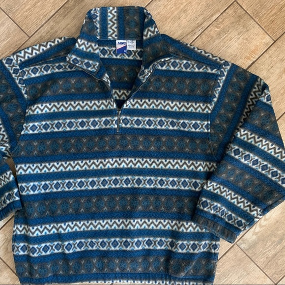 Vintage BIKE pullover all over pattern fleece - Picture 2 of 14